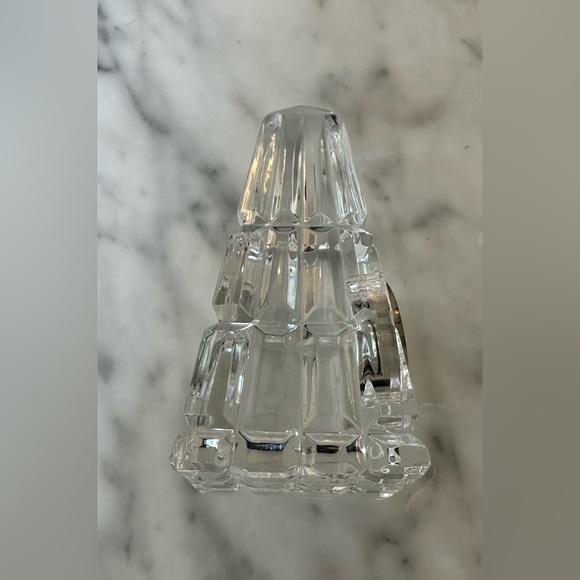 Waterford Cut Crystal Obelisk Pyramid Desk Clock - VINTAGE - Picture 8 of 15